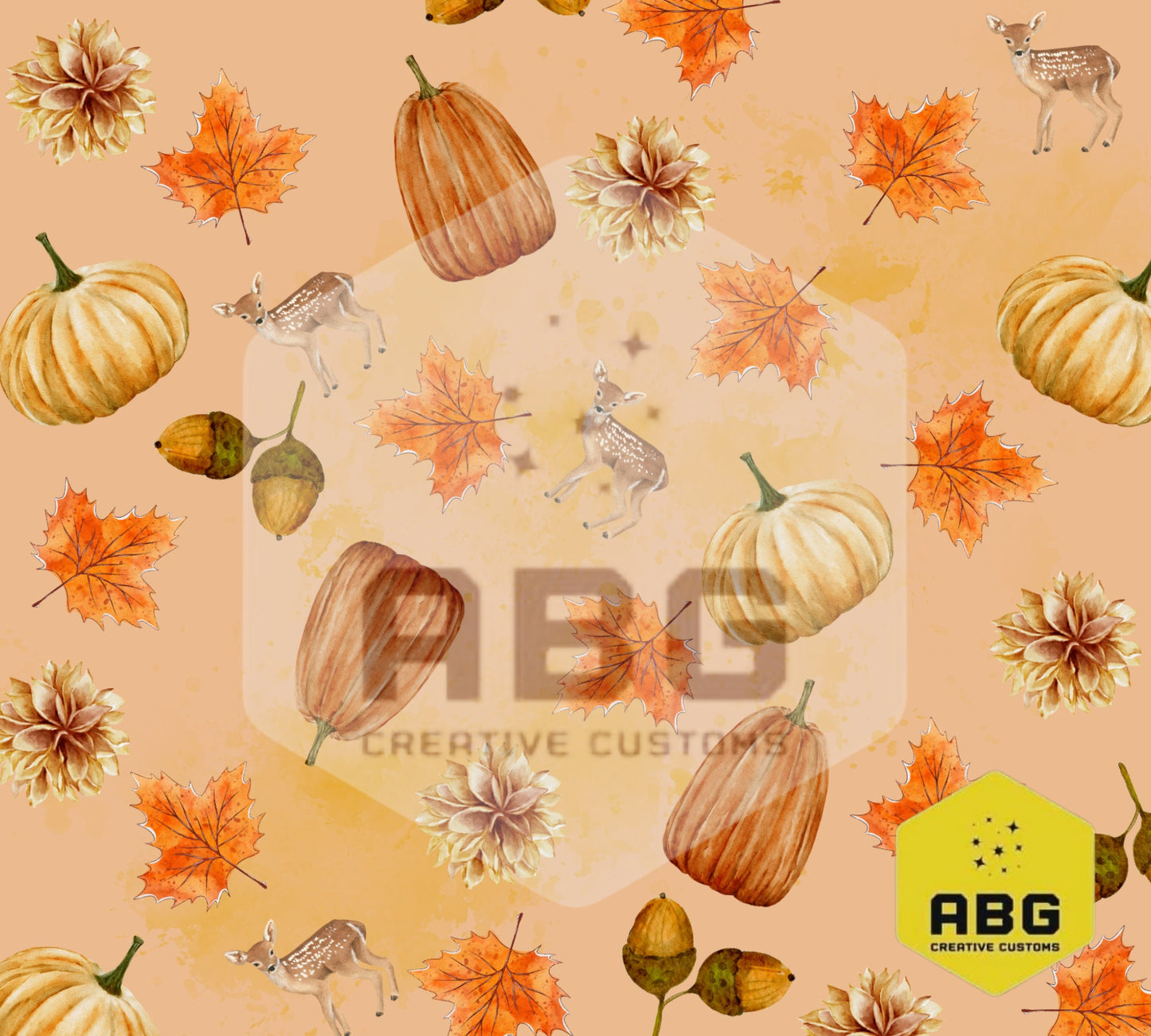 Fall Leaves & Pumpkins - 20oz Tumbler Wrap - Digital file only - sublimation