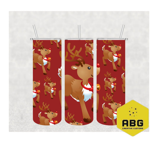 Reindeer - 20oz Tumbler Wrap - Digital file only - sublimation