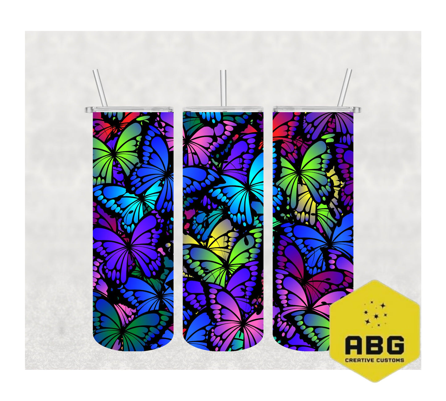 Butterflies - 20oz Tumbler Wrap - Digital file only - sublimation