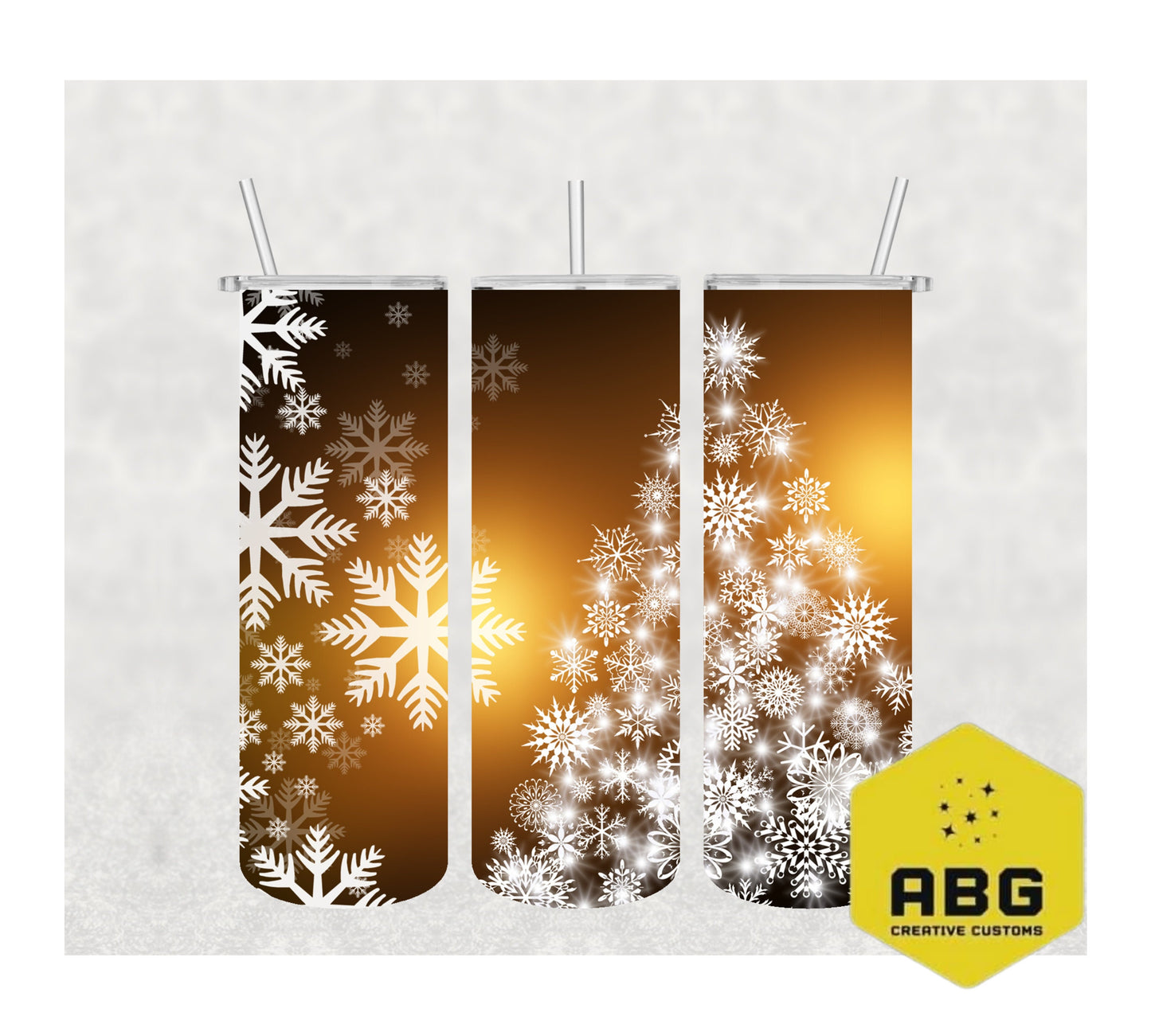 Gold Christmas - 20oz Tumbler Wrap - Digital file only - sublimation