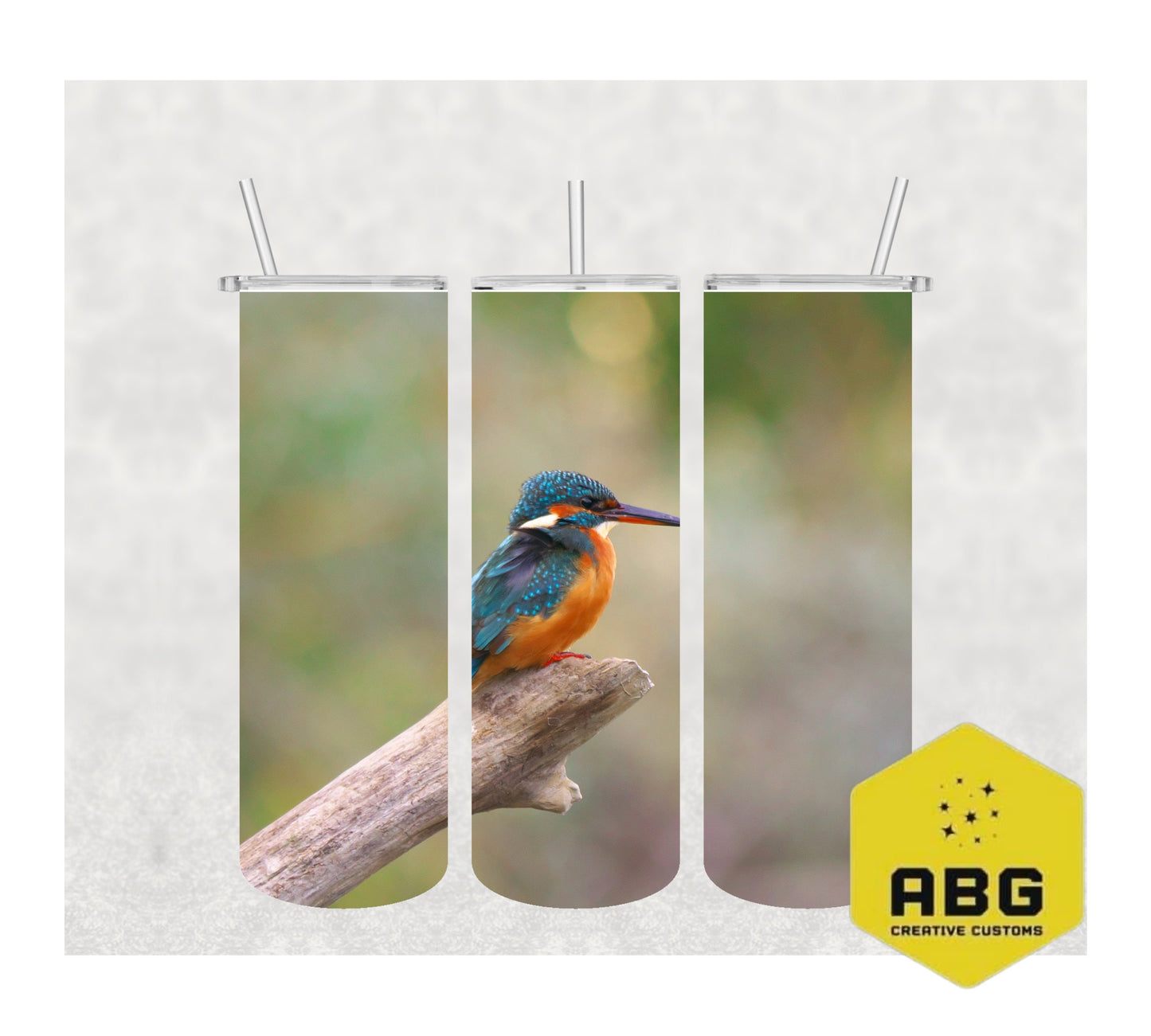 Kingfisher - 20oz Tumbler Wrap - Digital file only - sublimation