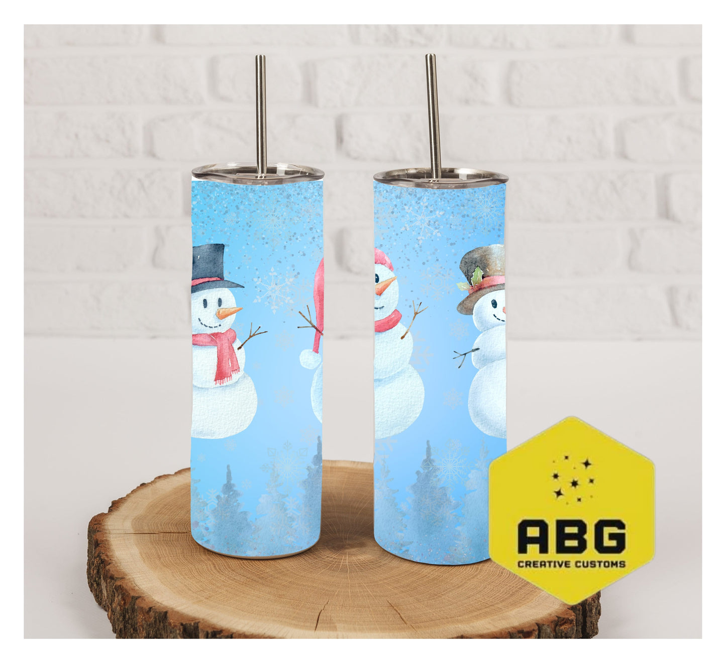 Snowman - 20oz Tumbler Wrap - Digital file only - sublimation