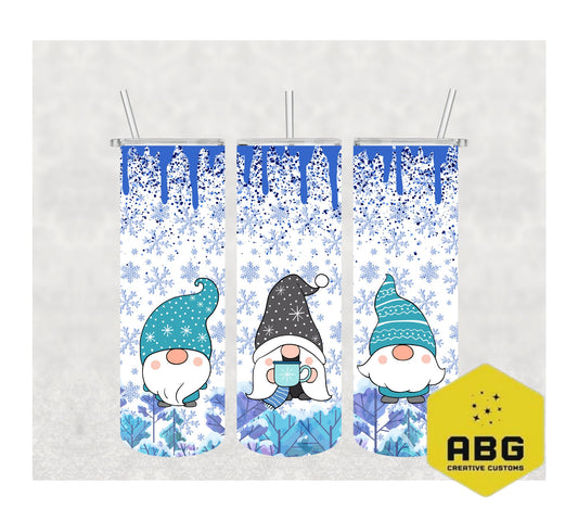 Blue Winter Gnomes - 20oz Tumbler