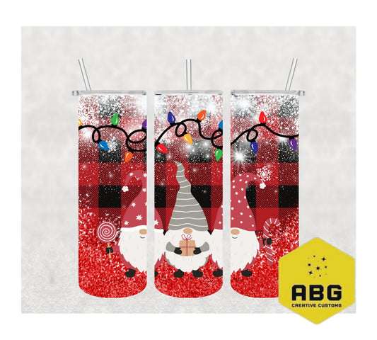 Red Christmas Gnomes - 20oz Tumbler