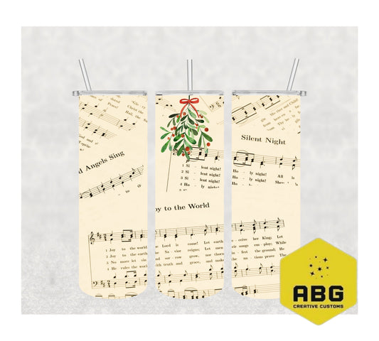 Vintage Christmas Sheet Music - 20oz Tumbler